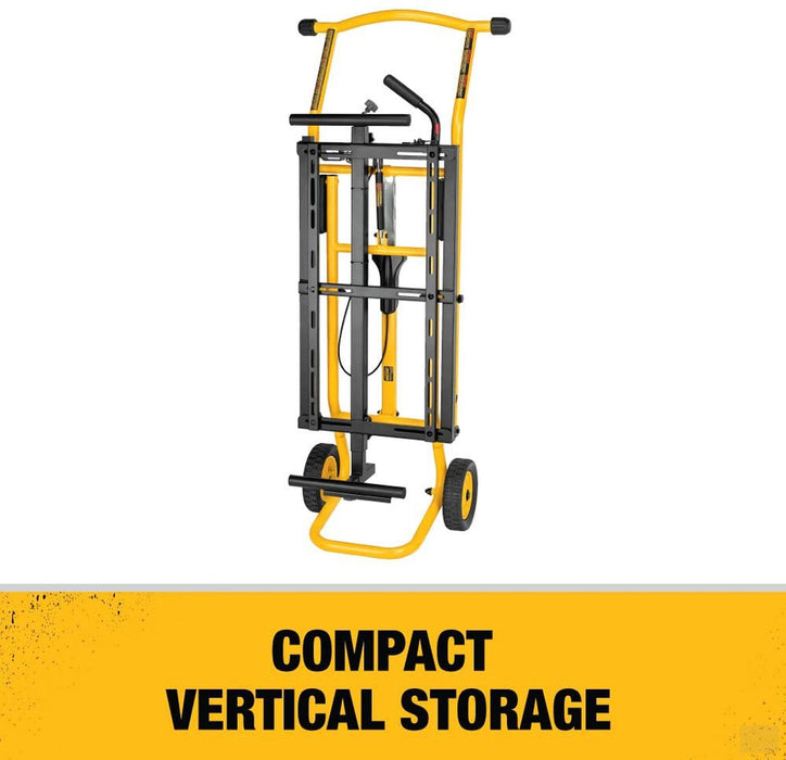 DEWALT 32 1/2-inch x 60-inch Rolling Miter Saw Stand with 8 ft. Extending Outfeed Support [DWX726]
