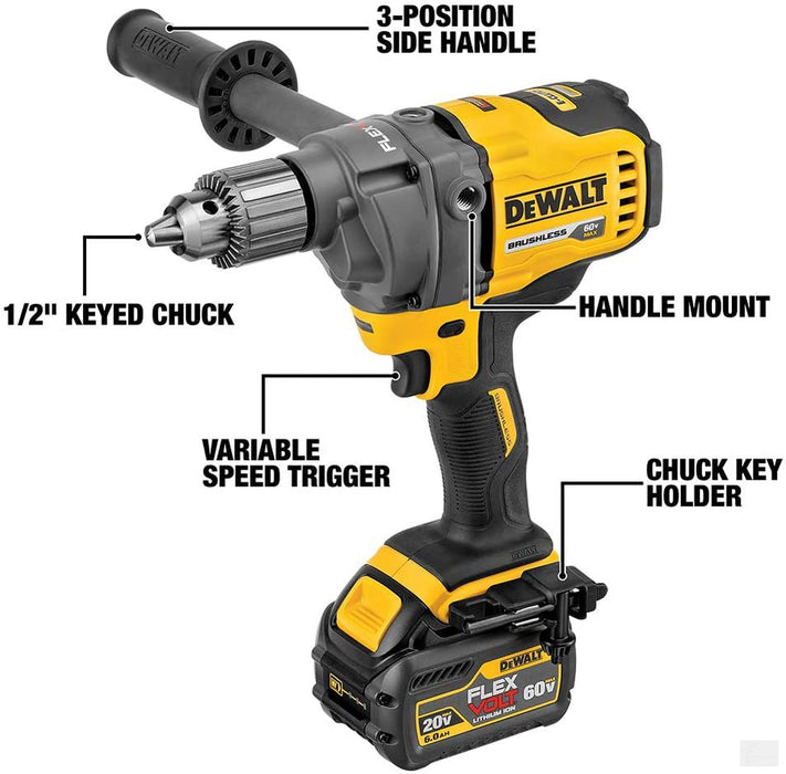 DEWALT 60V MAX* Mixer/Drill Kit with E-Clutch® System [DCD130T1]