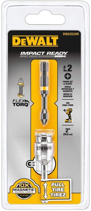 DEWALT SCREWLOCK Sleeve-2-INCH IMPACT READY MAXIMUM TORQ BIT [DWA2SLVIR]