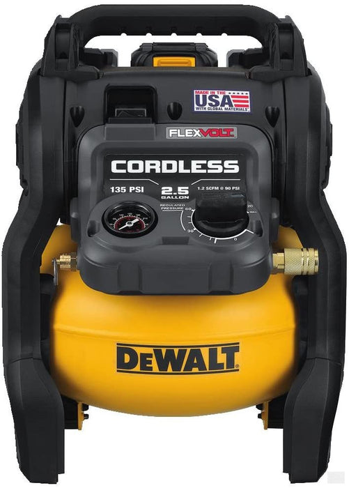 DEWALT 60V MAX* FLEXVOLT® 2.5 Gallon Cordless Air Compressor Kit [DCC2560T1]