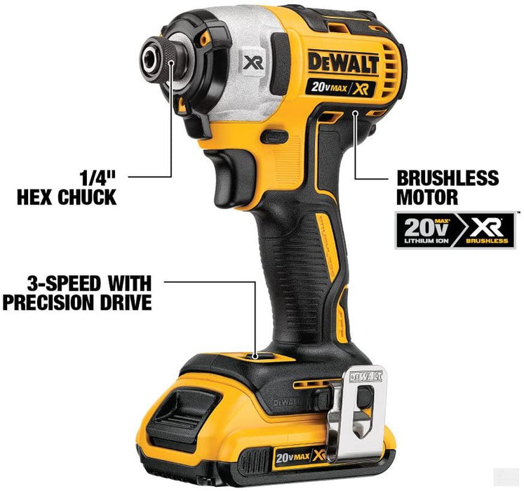 DEWALT 20V MAX CORDLESS BRUSHLESS XR® HAMMERDRILL & IMPACT DRIVER COMBO KIT (4.0AH) [DCK299M2]