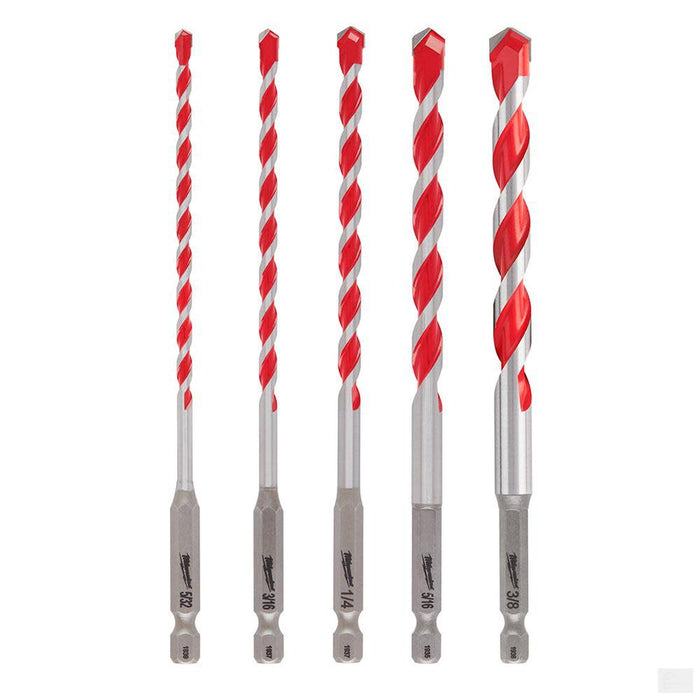 MILWAUKEE 5 pc SHOCKWAVE™ Carbide Hammer Drill Bit Kit [48-20-9051]