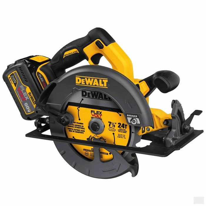 Dewalt - 60V Max* 7-1/4" (184mm)Circular Saw with Brake (1 Battery Fast Charger) Kit DCS575T1