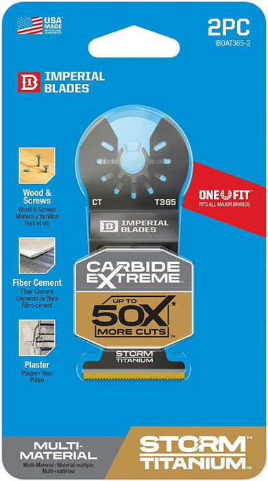 Imperial Blades One Fit™ 1-3/8" Carbide Extreme Storm Titanium Multi-Material Blade, 2PC [IBOAT365-2]