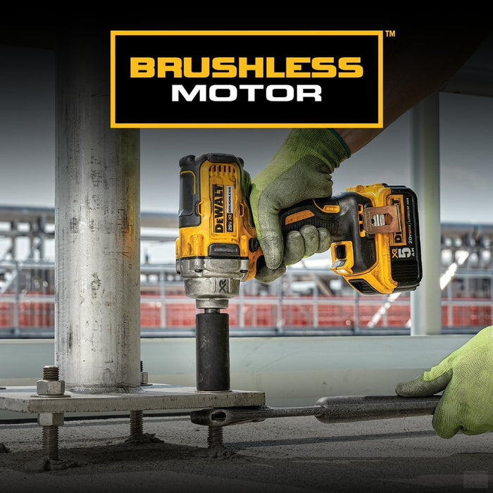 Dewalt 20V MAX* XR® 1/2 in. Mid-Range Cordless Impact Wrench With Hog Ring Anvil Kit [DCF894HP2]