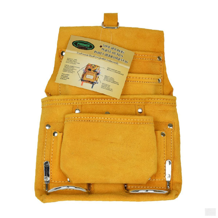 PRINCE Suede Leather 10 Pocket Nail and Tool Pouch [P-1200]