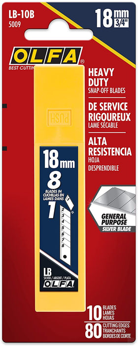 OLFA LB-10B Snap-Off Heavy Duty Blade, 10 Pack [5009]