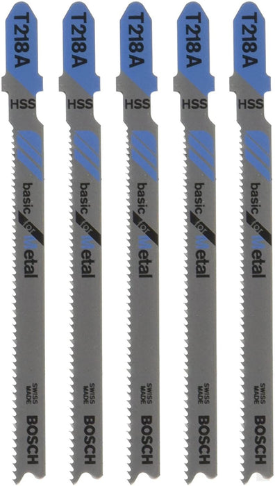 BOSCH 5 pc. 3-5/8" 17-24 TPI Basic for Metal T Shank Jig Saw Blades T218A