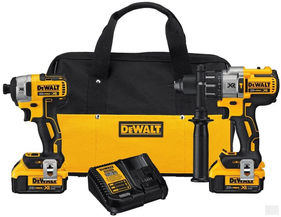 DEWALT 20V MAX CORDLESS BRUSHLESS XR® HAMMERDRILL & IMPACT DRIVER COMBO KIT (4.0AH) [DCK299M2]