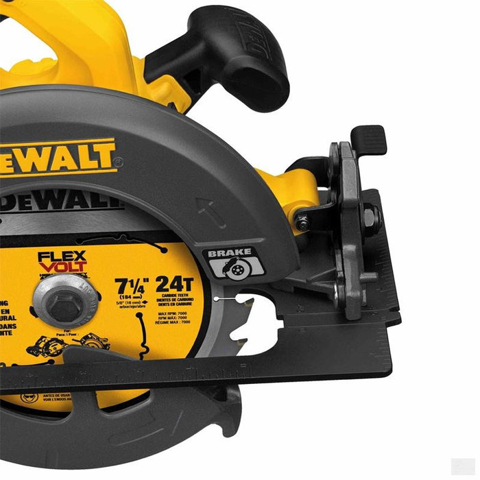 Dewalt - 60V Max* 7-1/4" (184mm)Circular Saw with Brake (1 Battery Fast Charger) Kit DCS575T1