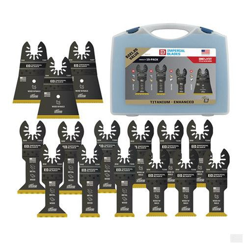 Imperial Blades One Fit Storm Titanium Metal/Wood Variety Pack, 15PC Case [IBOATV-15]