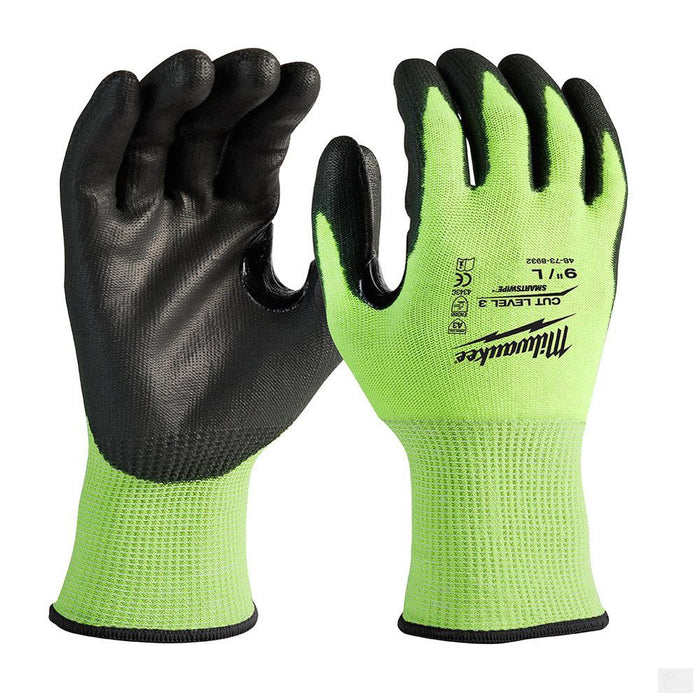 MILWAUKEE High Visibility Cut Level 3 Polyurethane Dipped - L [48-73-8932]
