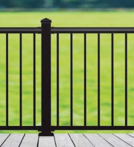 Nuvo Iron 8' Aluminum Deck Railing Kit (Black) [BLSARK836D]