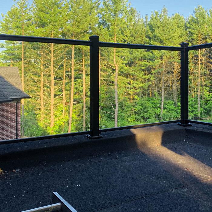 Nuvo Iron 54″ Long x 42″ High Aluminum Glass Rail Kit (Black) [BLGARK4D]