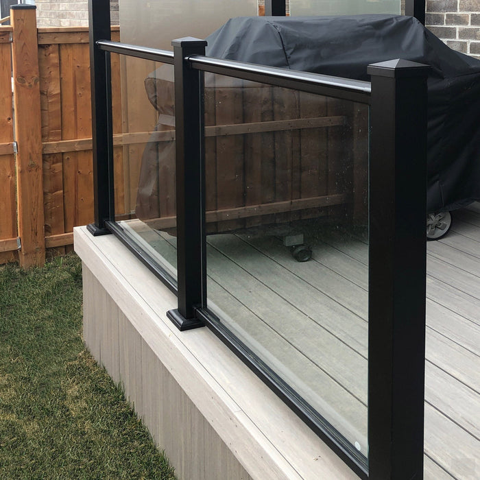 Nuvo Iron 54″ Long x 42″ High Aluminum Glass Rail Kit (Black) [BLGARK4D]