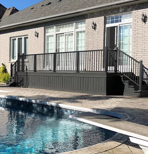 Nuvo Iron 33'' Aluminum Deck & Stair Posts (Black) [BLPOP33]