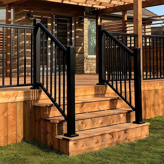 Nuvo Iron Rail End Deck Bracket (Black) [BLTBREB]