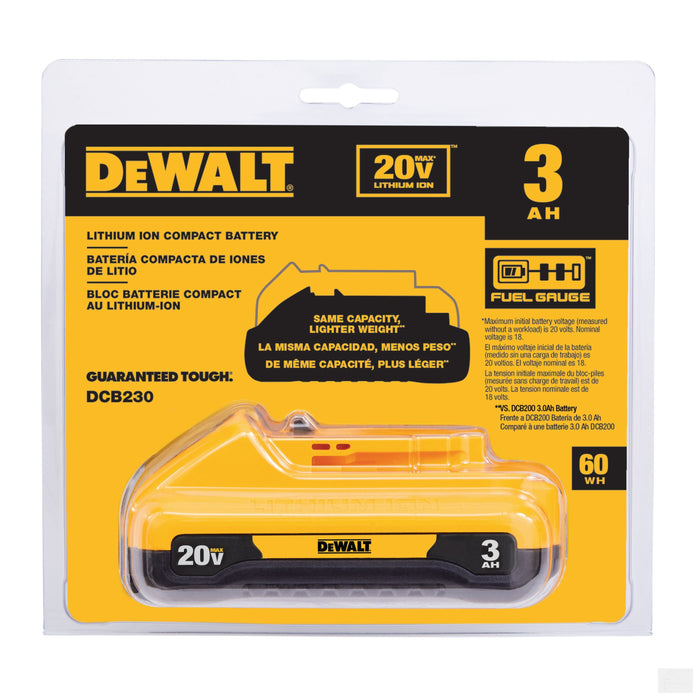 DEWALT 20V MAX* Compact 3AH Battery [DCB230]