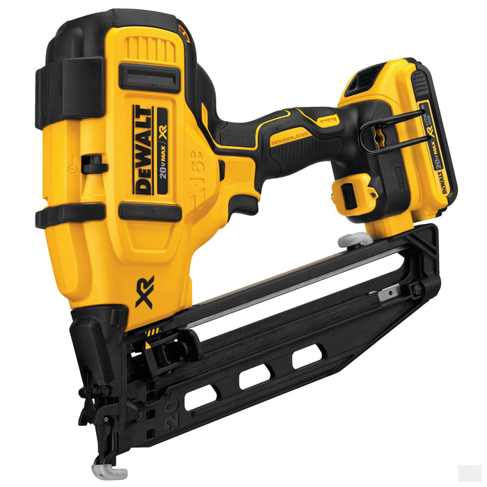 Dewalt 20V MAX* XR® 16 GA Angled Finish Nailer-Kit [DCN660D1]