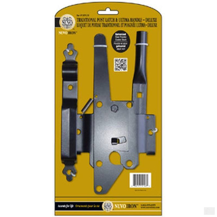 Nuvo Iron Deluxe Traditional Post Latch With Ultimate Handle DTPLUH