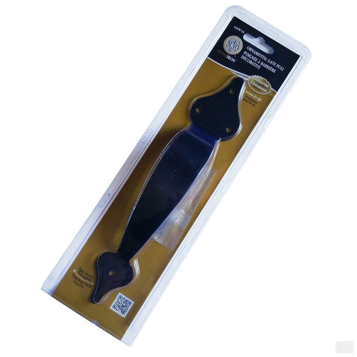 Nuvo Iron Black Ornamental Gate Pull GHW10 - 10 in