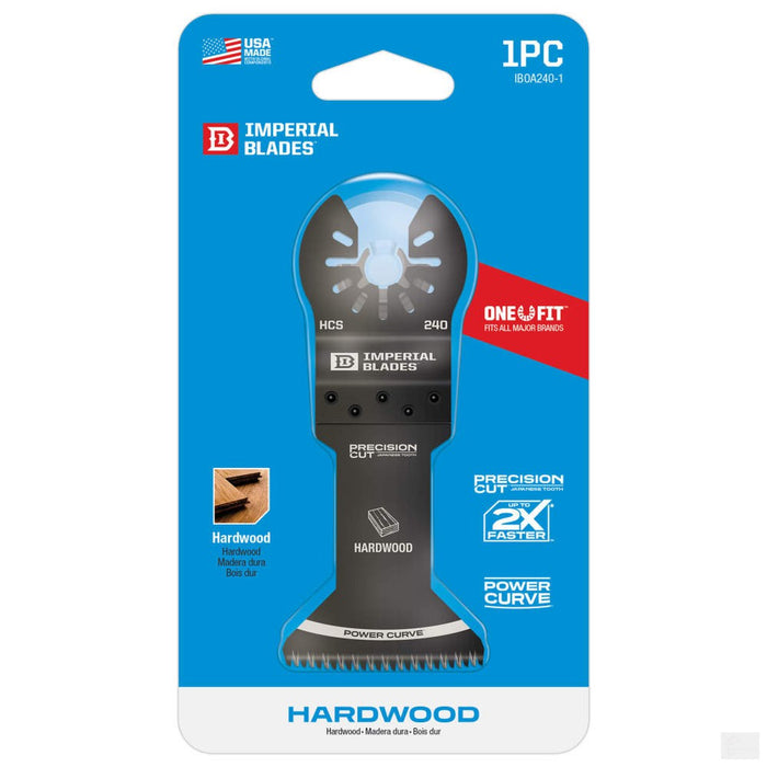 Imperial Blades One Fit™ 1-3/4" Japanese Tooth Power Curve Hardwood Blade, 1PC [IBOA240-1]