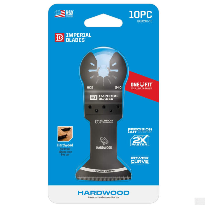 Imperial Blades One Fit™ 1-3/4" Japanese Tooth Power Curve Hardwood Blade, 10PC [IBOA240-10]