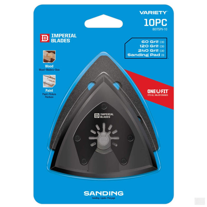 Imperial Blades One Fit™ Oscillating Multi-Tool Sanding Variety Pack, 10PC [IBOTSPV-10]