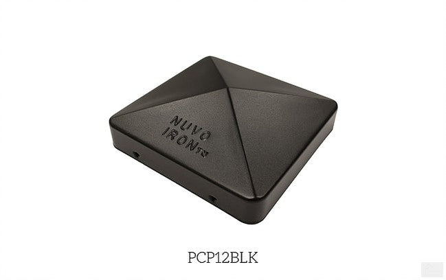 Nuvo Iron Easy-Cap Pyramid Post Caps - Black - 3-1/2” x 3-1/2”