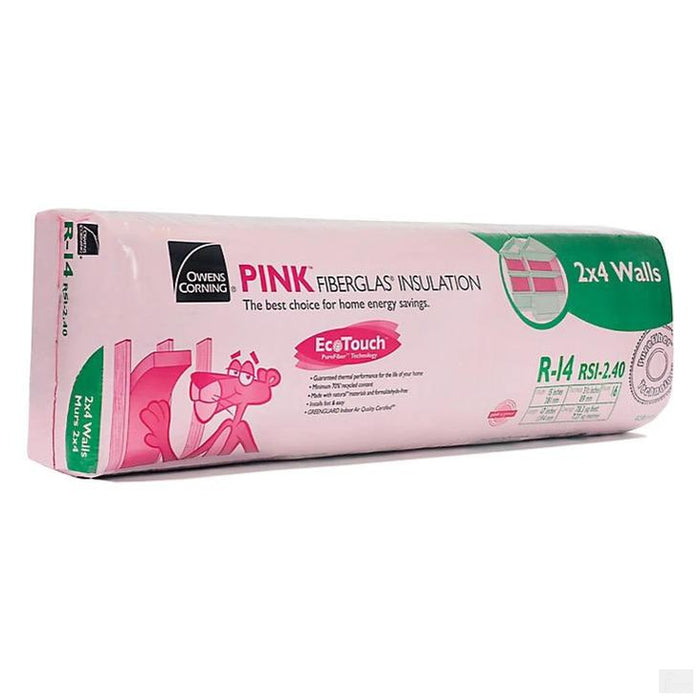 EcoTouch Pink Fiberglass Insulation R-14 23" x 47" x 3.5"; 120 sq.ft
