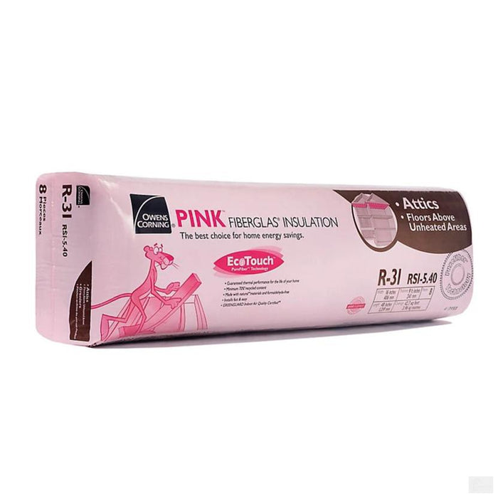 OC EcoTouch Pink Fiberglass Insulation R-31 16" x 48" x 9.5"; 42.7 sq.ft