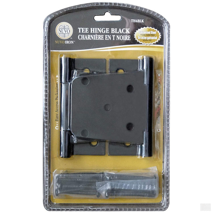 Nuvo Iron Tee Hinge Black TH4BLK - 4 in