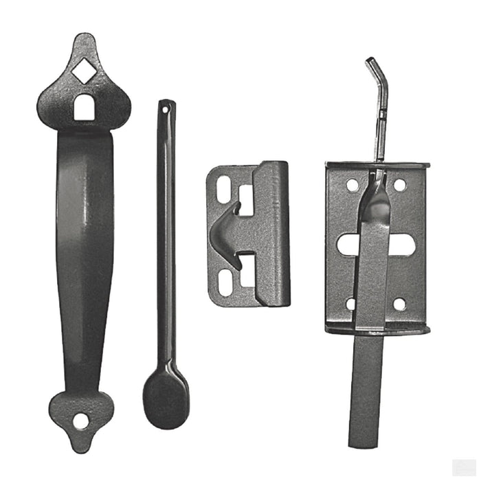 Nuvo Iron Ornamental Thumb Latch TL6BLK - 6 in Black