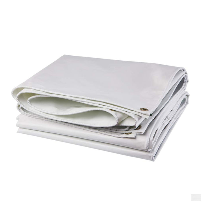 White Tarp / Tarpaulin Heavy-Duty Reinforced Double-Stitching 20 ft. x 30 ft.