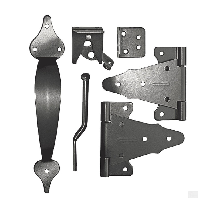 Nuvo Iron Wooden Gate Combo Kit Deluxe WGCKH - (Steel, Galvanized, Powder Coated)