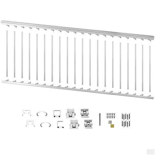Nuvo Iron 8' Aluminum Stair Railing Kit (White) [WHSARK836S]