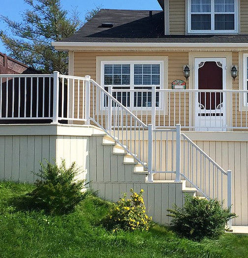 Nuvo Iron 6' Aluminum Stair Railing Kit (White) [WHSARK636S]