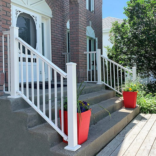 Nuvo Iron 8' Aluminum Stair Railing Kit (White) [WHSARK836S]