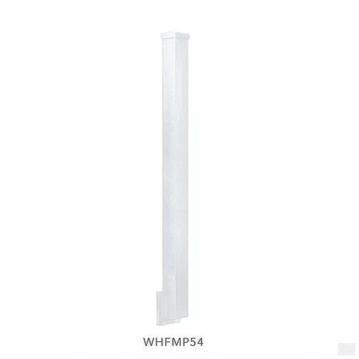 Nuvo Iron Aluminum Deck & Stair Mount Post (White) [WHFMP54]