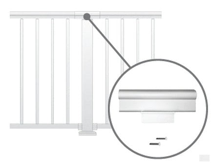 Nuvo Iron In-line Post Cap (White) [WHLPC180]