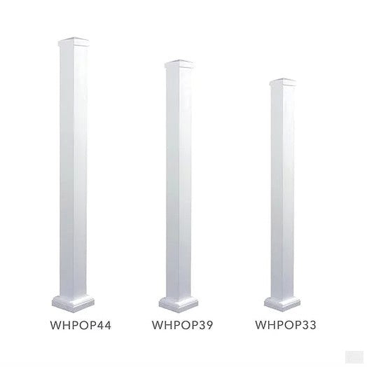 Nuvo Iron 39'' Aluminum Deck & Stair Posts (White) [WHPOP39]