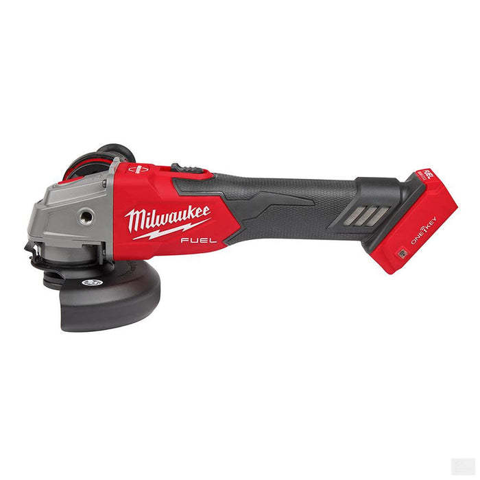 MILWAUKEE M18 FUEL 4-1/2in/ 5in Braking Grinder w/ ONE-KEY Slide Switch, Lock-On [2883-20]
