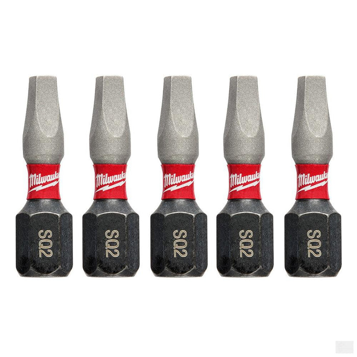 MILWAUKEE SHOCKWAVE™ Impact Square Recess #2 Insert Bits 5PK [48-32-4605]
