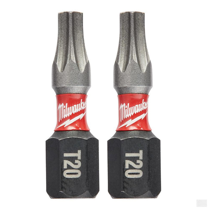 MILWAUKEE SHOCKWAVE™ 2-Piece Impact Torx® T20 Insert Bits [48-32-4414]