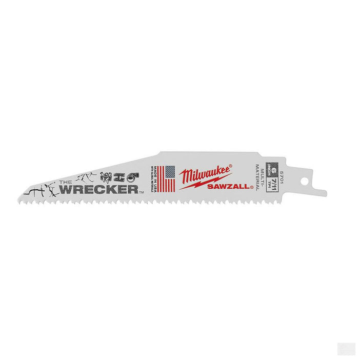 MILWAUKEE 6"" 8 TPI The Wrecker SAWZALL Blade (5 Pk) [48-00-5701]
