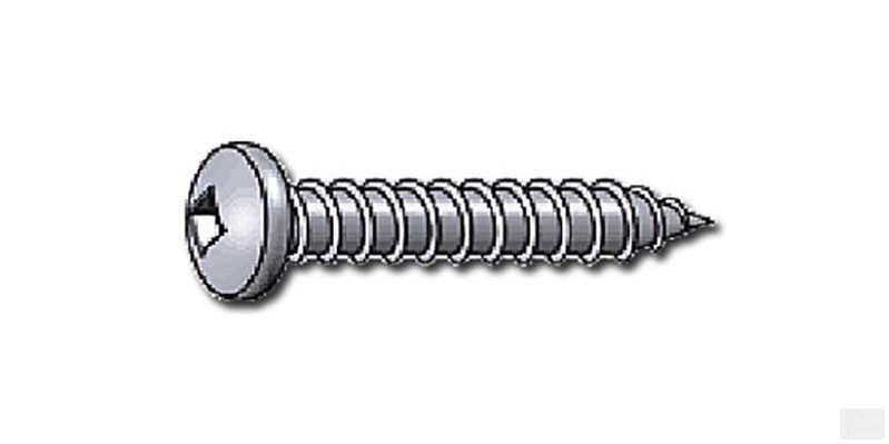 FITSFAST - 8 x 1 1/4 Steel Tapping Screw Pan Square Socket 'A' Zinc - 100 PCS / PACKAGE