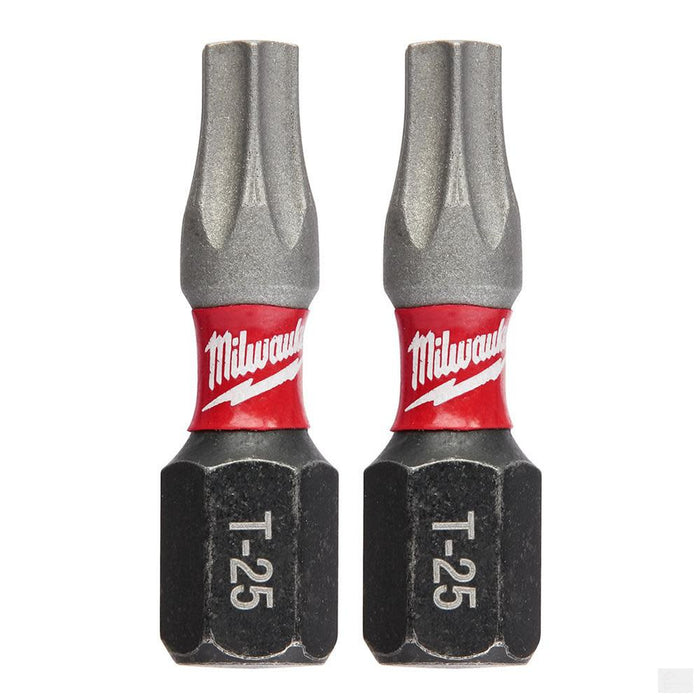 MILWAUKEE SHOCKWAVE™ 2-Piece Impact Torx® T25 Insert Bits (2 Pack) [48-32-4436]