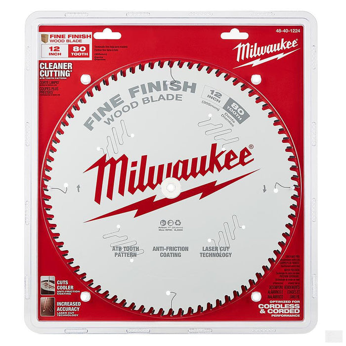 MILWAUKEE 12 in. 80 Tooth Fine Finish Circular Saw Blade [48-40-1224]