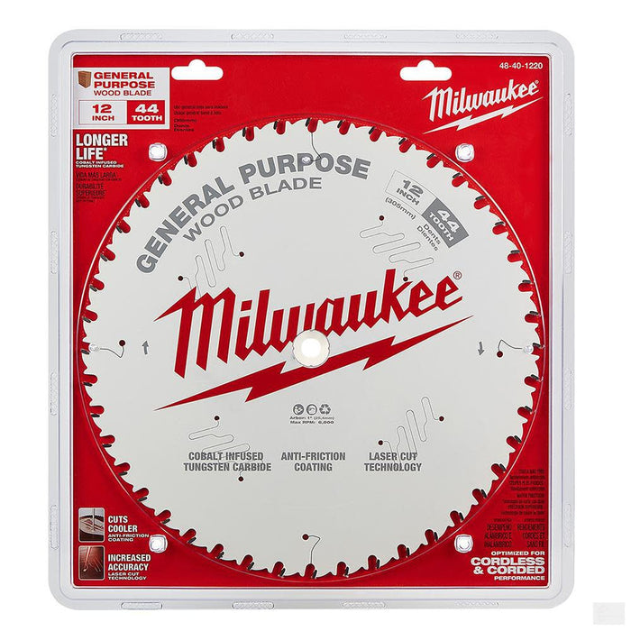 MILWAUKEE 12 in. 44 Tooth General Purpose Circular Saw Blade [48-40-1220]