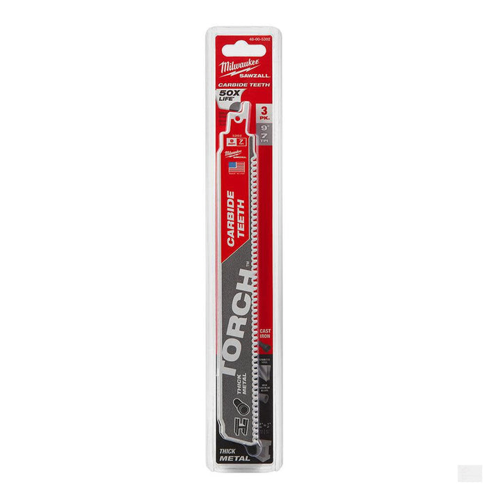 MILWAUKEE THE TORCH™ with Carbide Teeth 7T 9 L 3PK [48-00-5302]